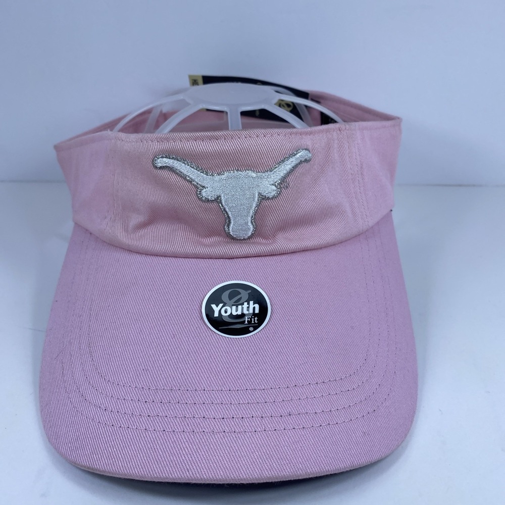 Texas Longhorns Pink Visor Hat Gear For Sports Youth Adjustable G0735